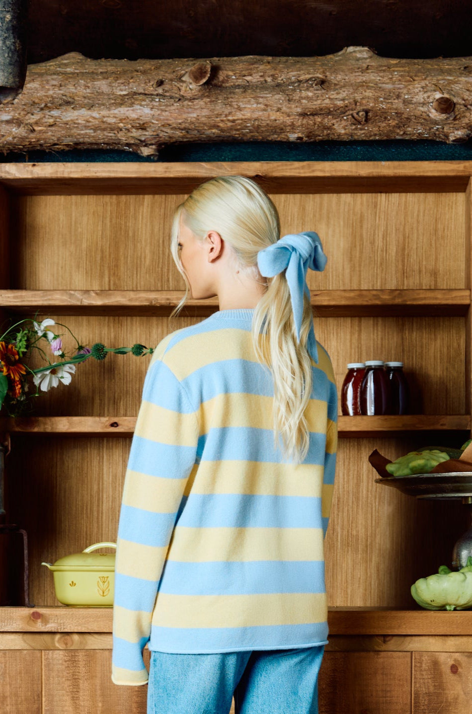 Cashmere Triangle Scarf - Bluebird