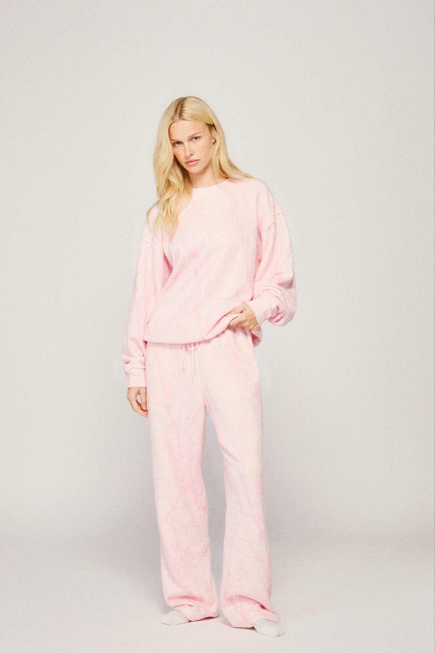 Straight Leg Sweatpant - Bubblegum Camo