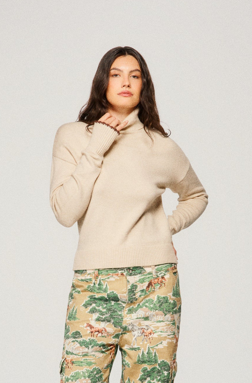 Ellie Turtleneck - Oat