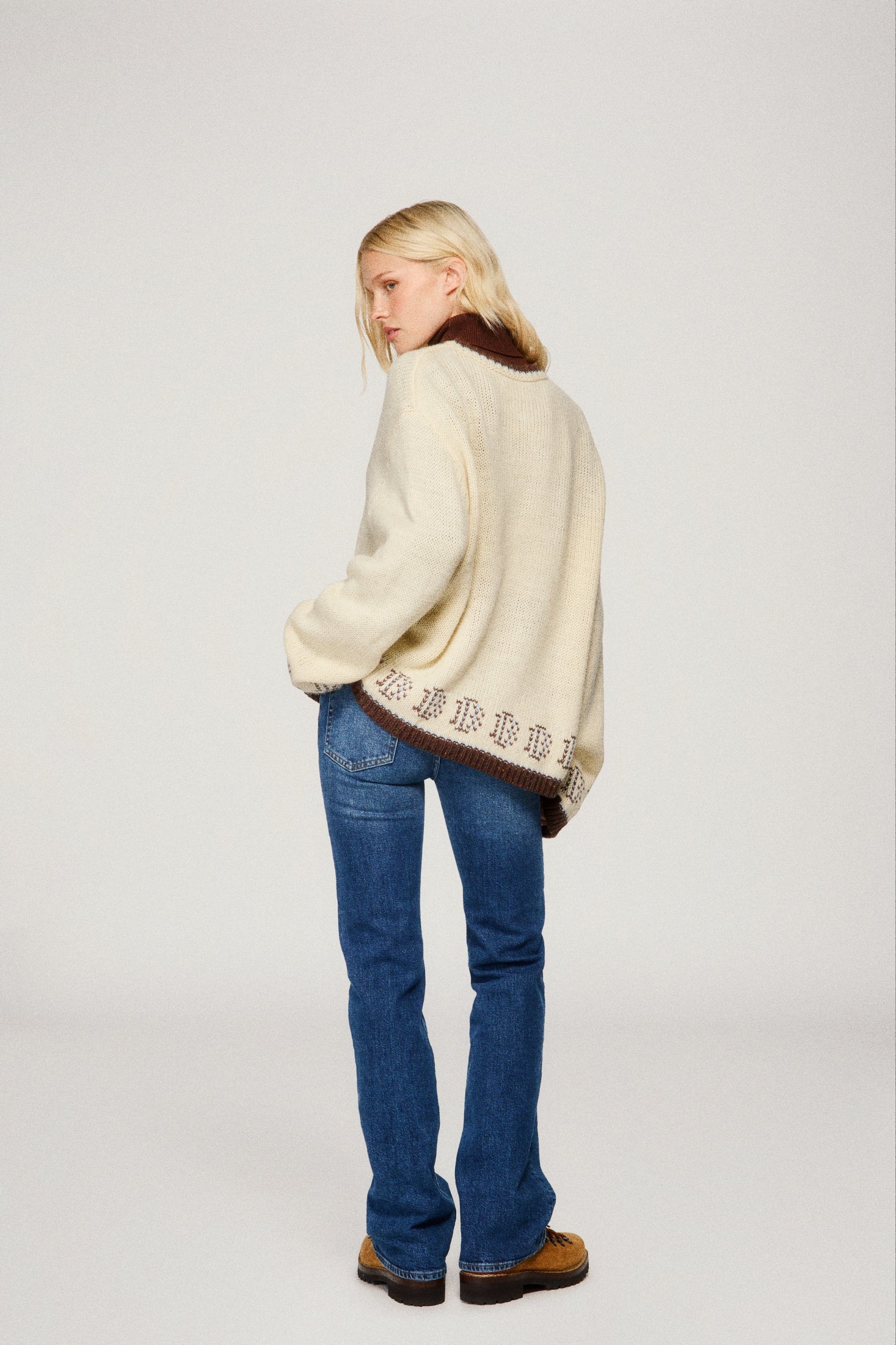 Deer Sweater - Soft Cream