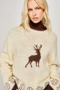Deer Sweater - Soft Cream