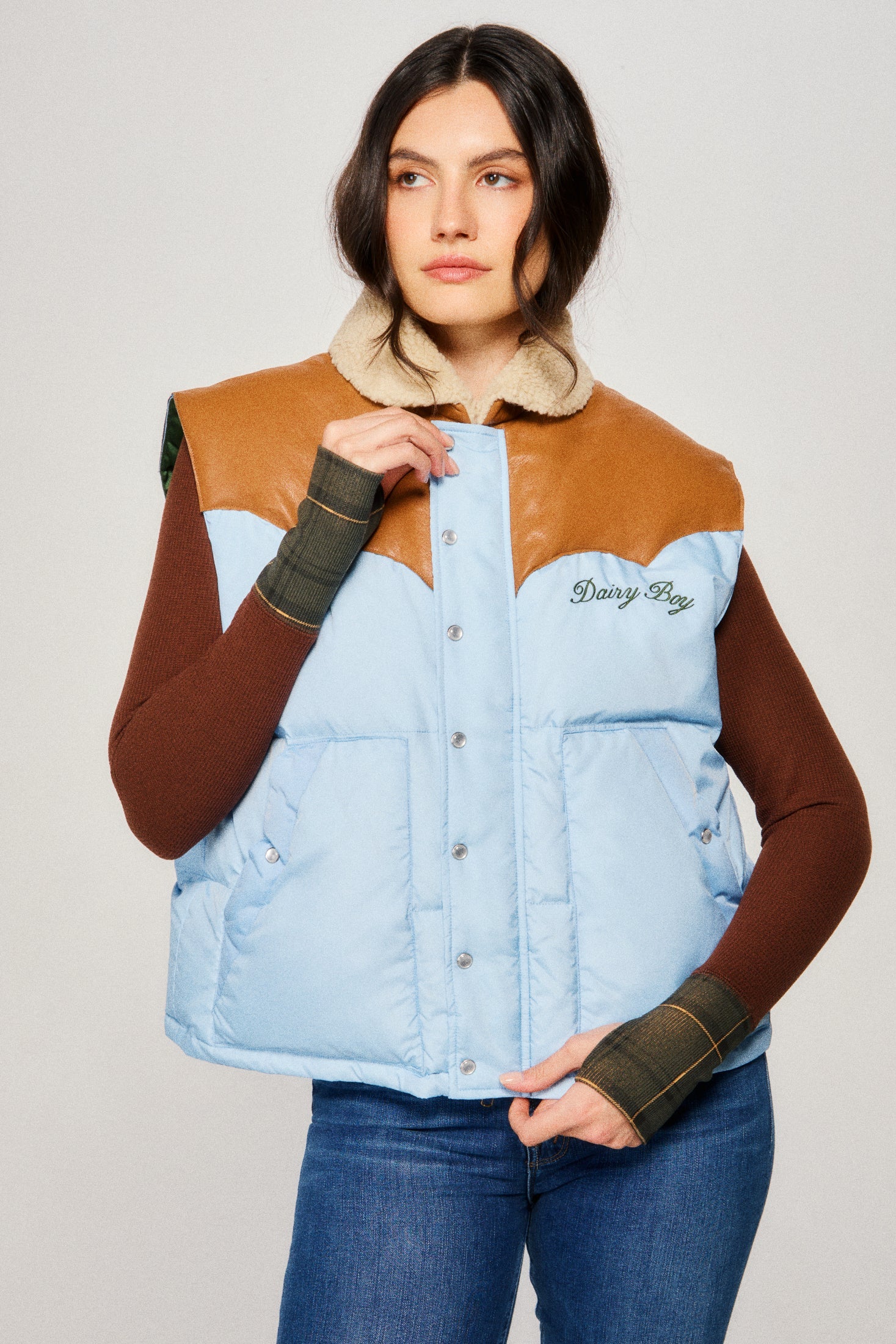 Mountain Puffer Vest - Sky Blue