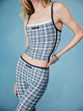 Square Neck Tank - Greenwich Plaid