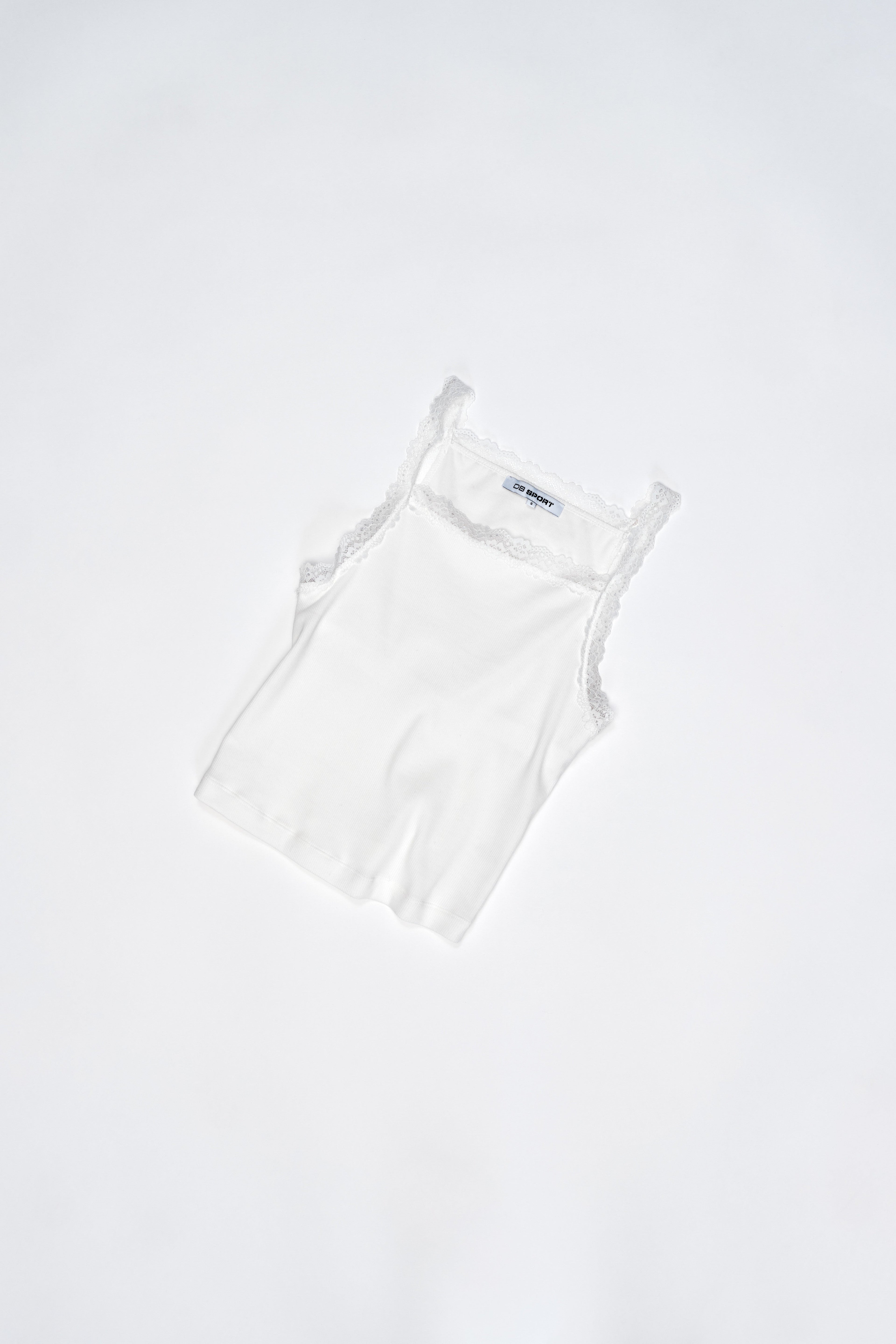 Mia Lace Tank - Soft White