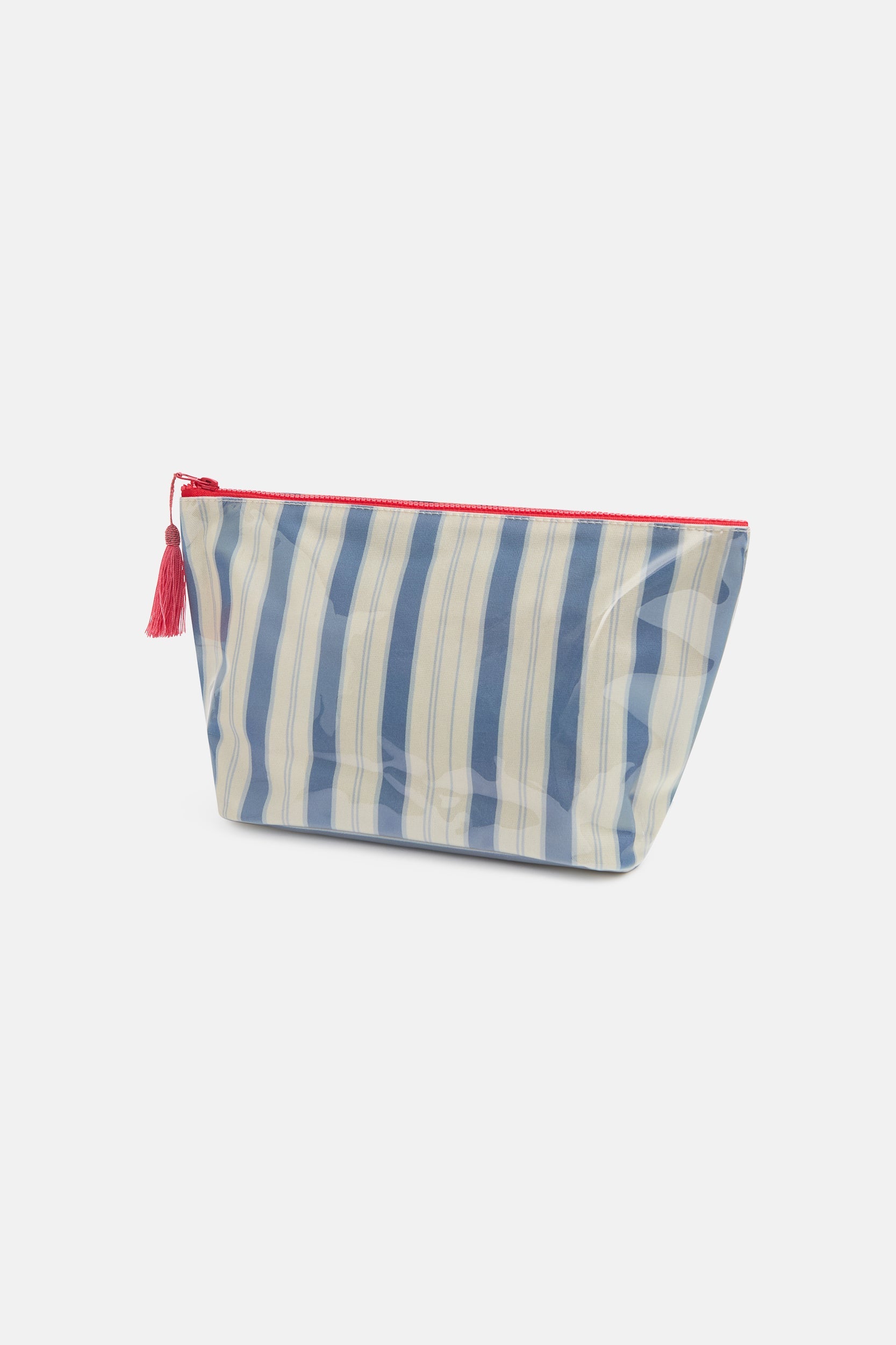 Garden Bed Makeup Bag - Blue Pinstripe
