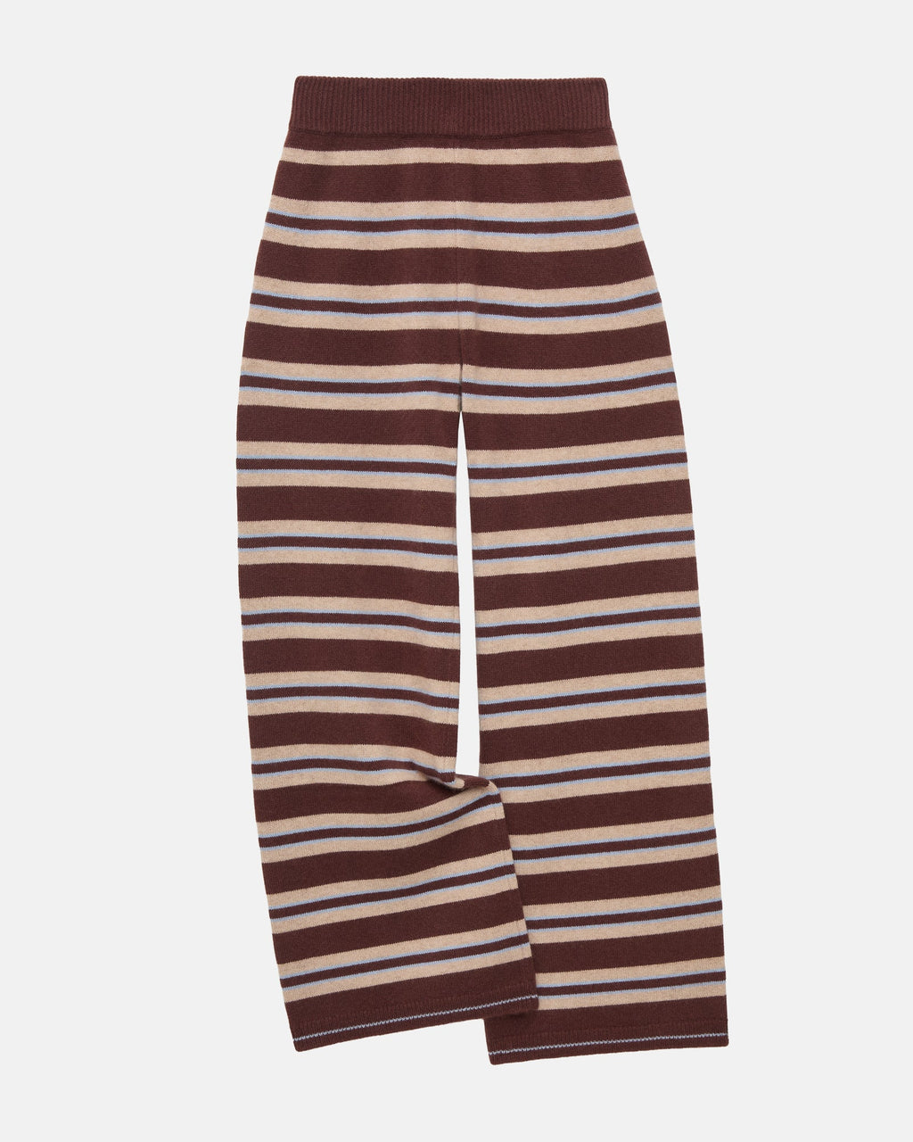 The Cashmere Pant - Coffee Stripe
