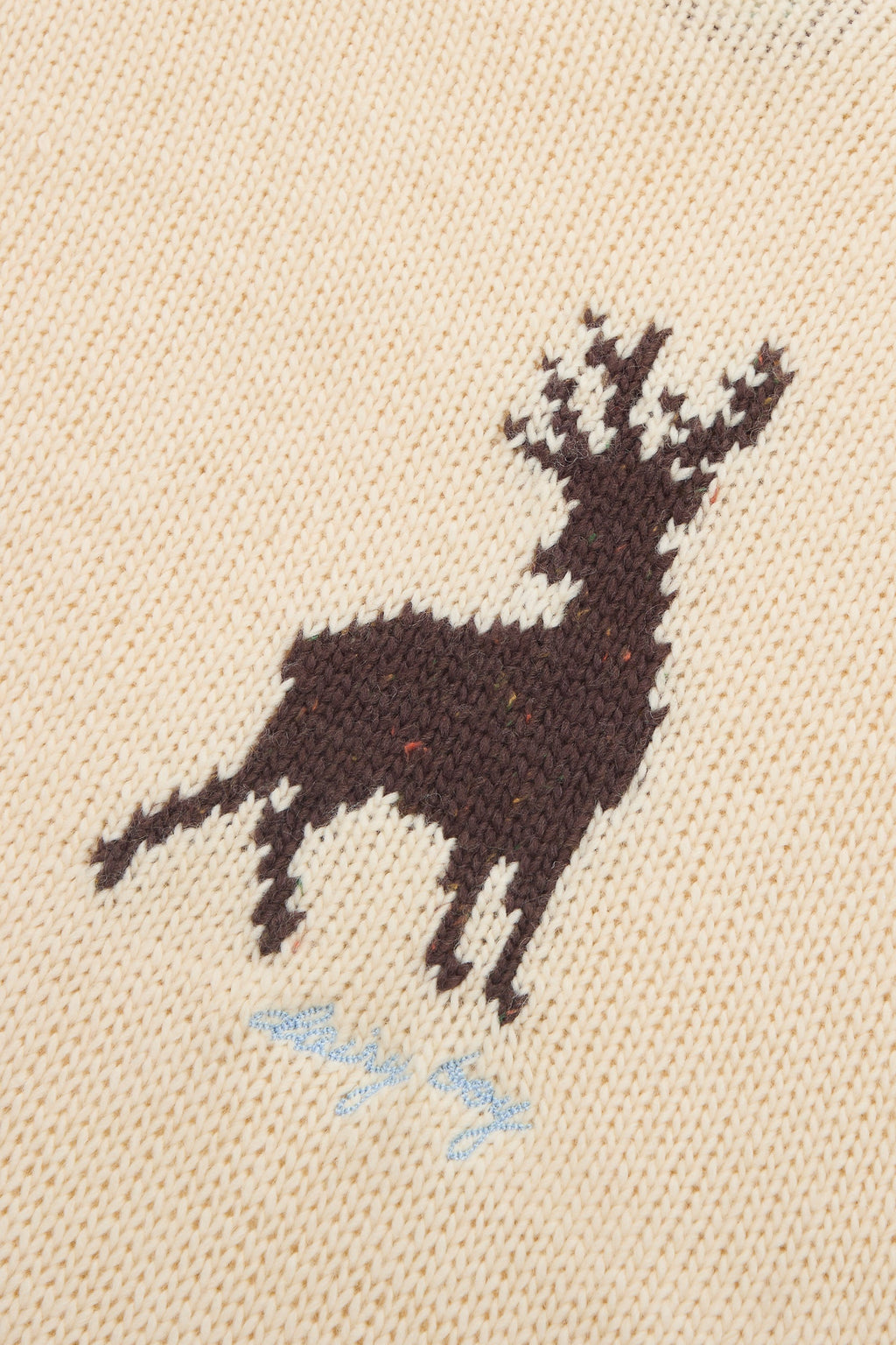 Deer Sweater - Soft Cream