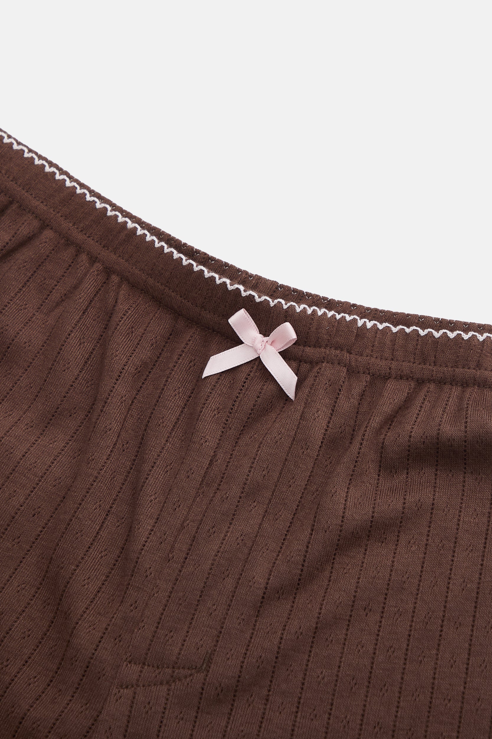 Pointelle Sleep Pant - Chocolate