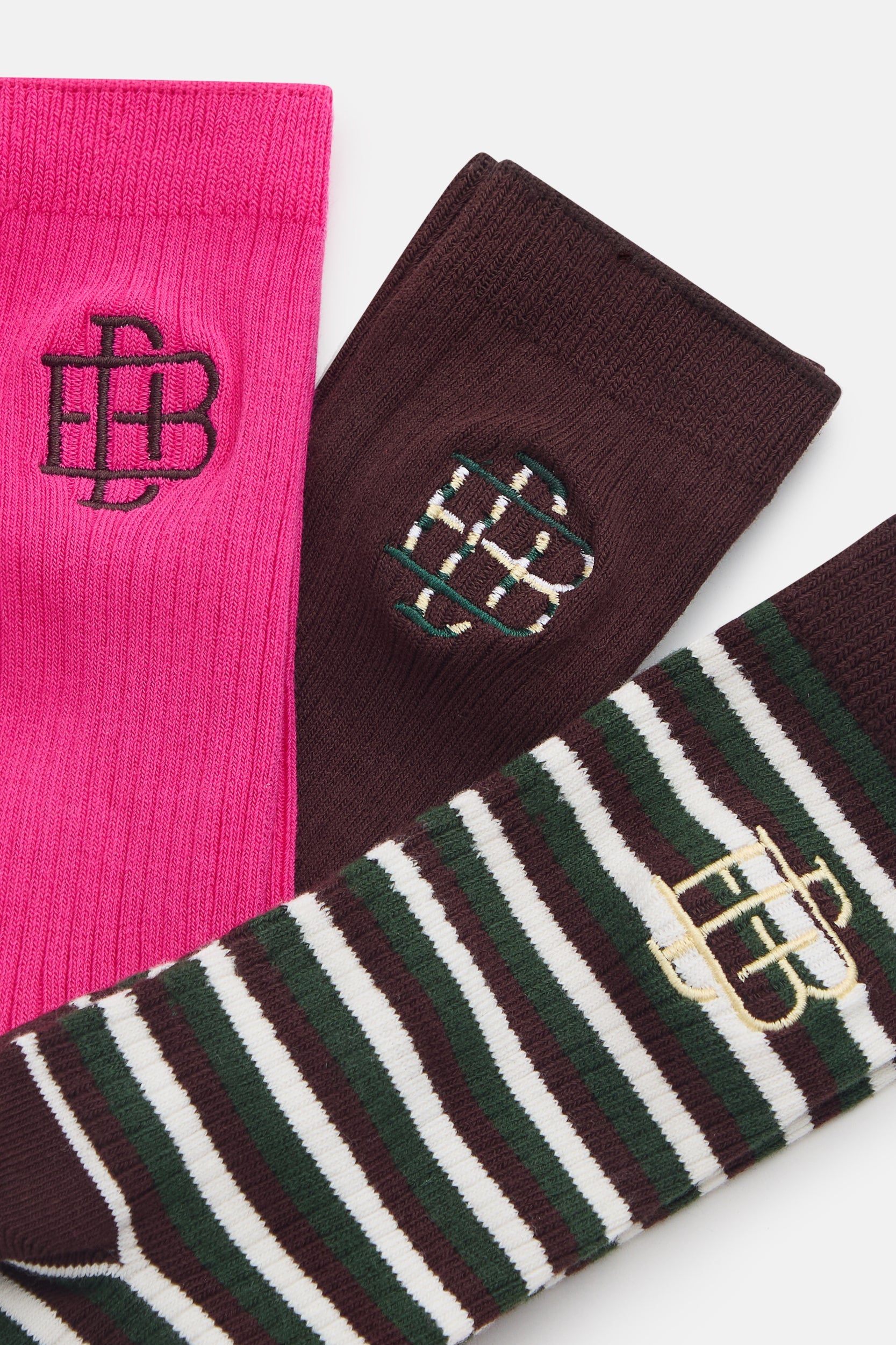 DB Logo Sock Set - Brown Multi