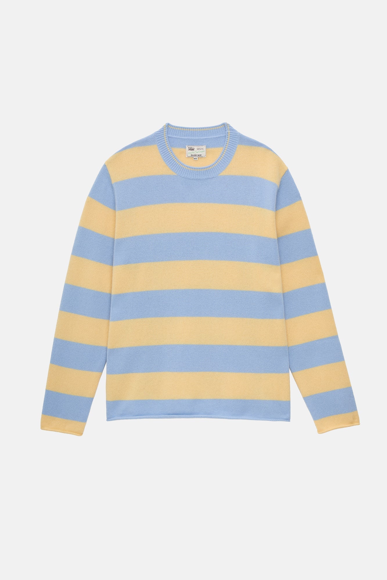 The Cashmere Pullover - Bluebird Stripe
