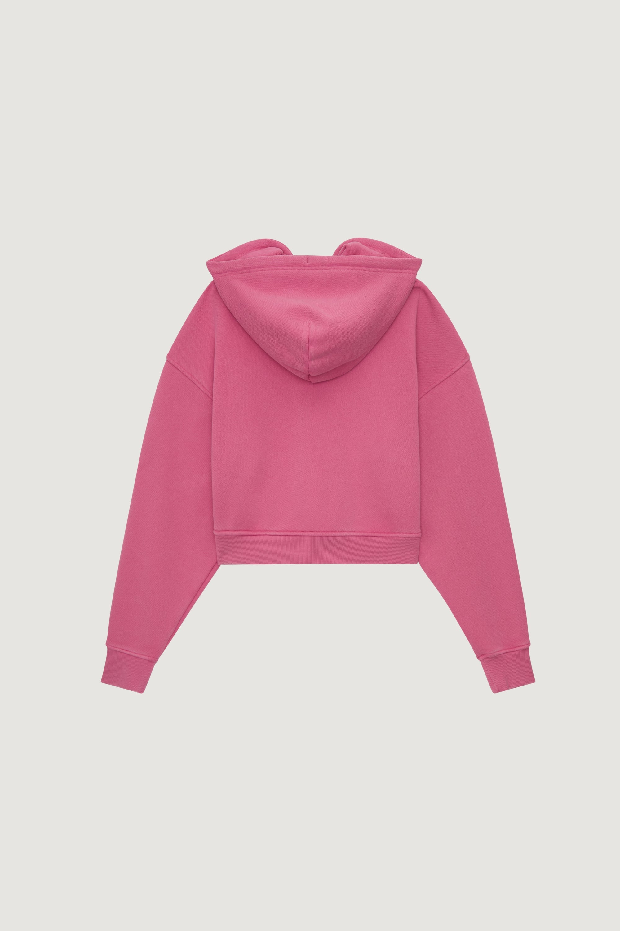 Milk Bottle Cropped Zip Up - Strawberry Milk