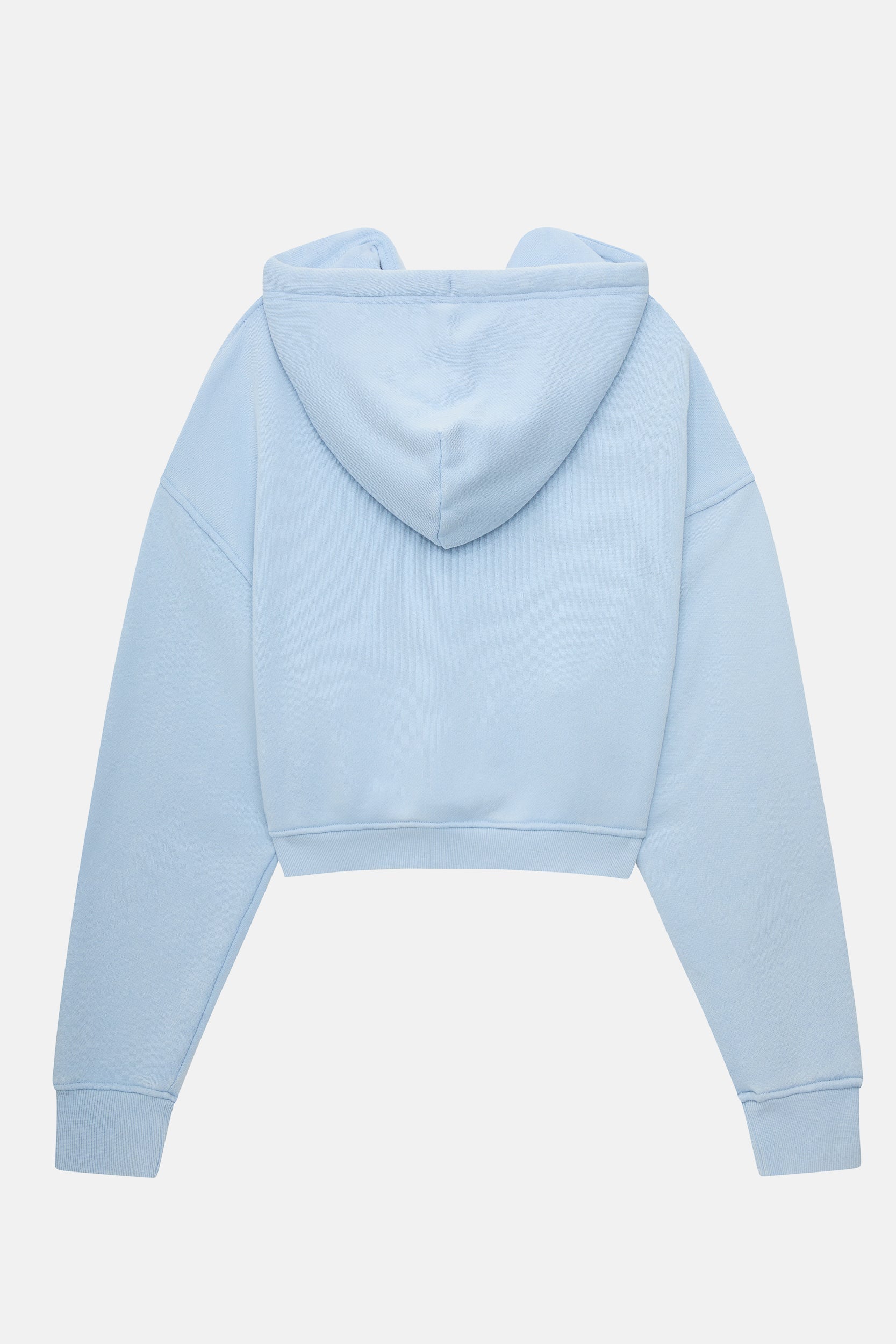 Milk Bottle Cropped Zip Up - Icy Blue