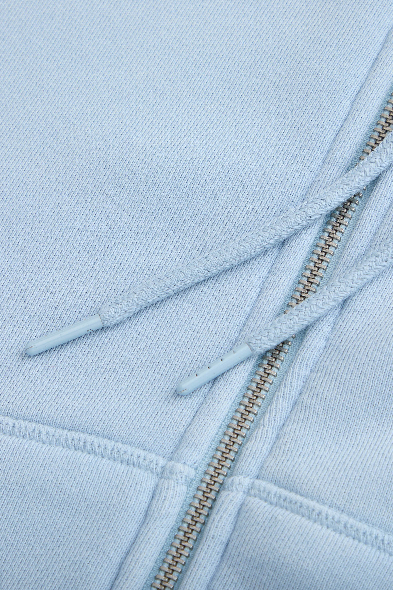 Milk Bottle Cropped Zip Up - Icy Blue
