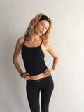 Mia Lace Tank - True Black