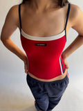 Square Neck Tank - Cherry Red