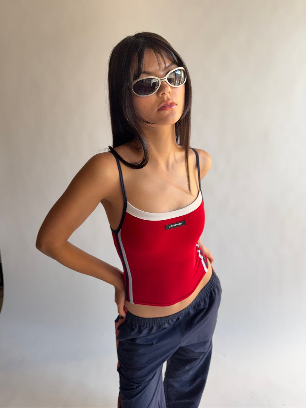 Square Neck Tank - Cherry Red