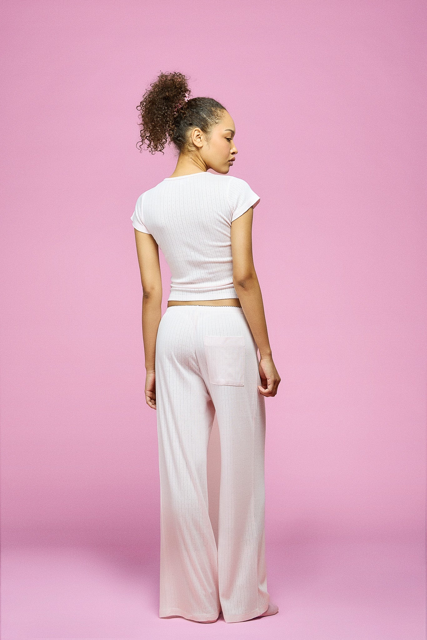 Pointelle Sleep Pant - Blush
